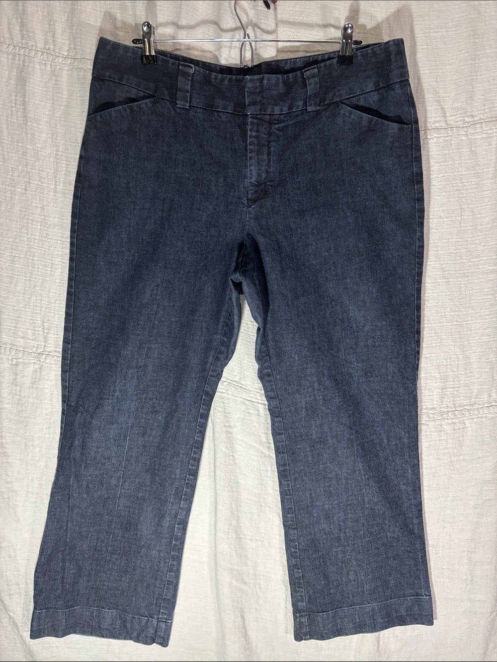 GAP Curvy Fit Flared Leg Dark Wash Blue Jeans Size 16R Denim Trousers EUC